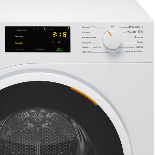 Miele TSH783WP Wifi Connected 9Kg Heat Pump Tumble Dryer - White
